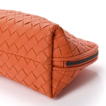Bottega Veneta Nappa Intrecciato Cosmetic Case Tangerine 7 of 10