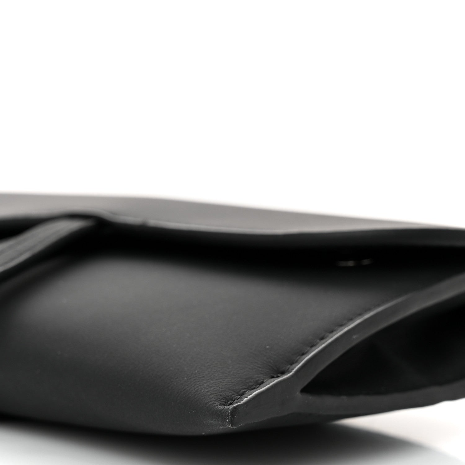 Christian Dior DIOR Ultra Matte Calfskin Saddle Chain Wallet Pouch Black 11 of 11