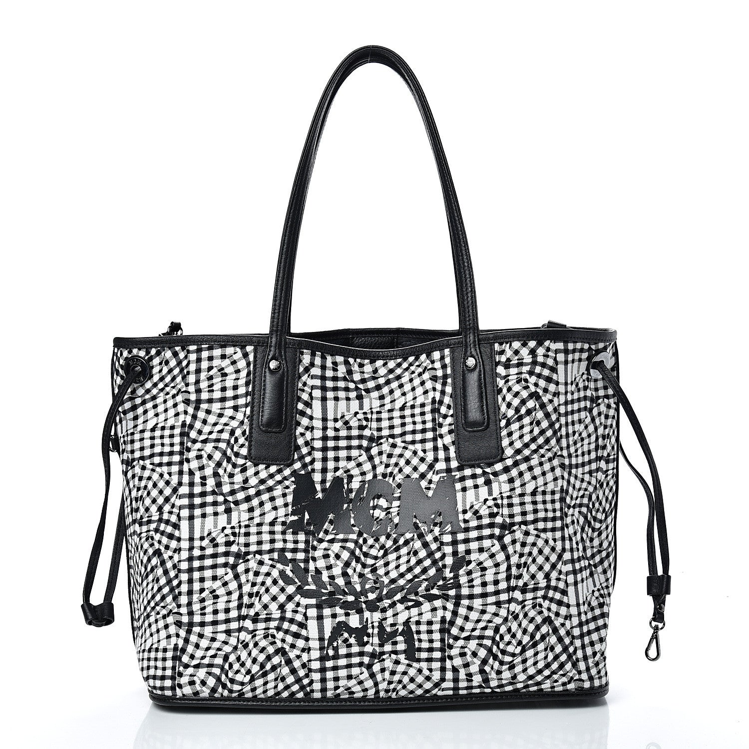 MCM Visetos Medium Liz Reversible Shopper Tote Black 2 of 17
