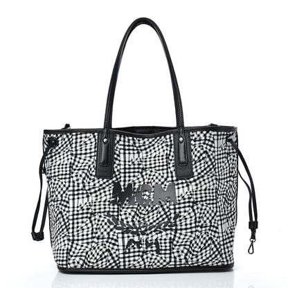 MCM Visetos Medium Liz Reversible Shopper Tote Black 2 of 17