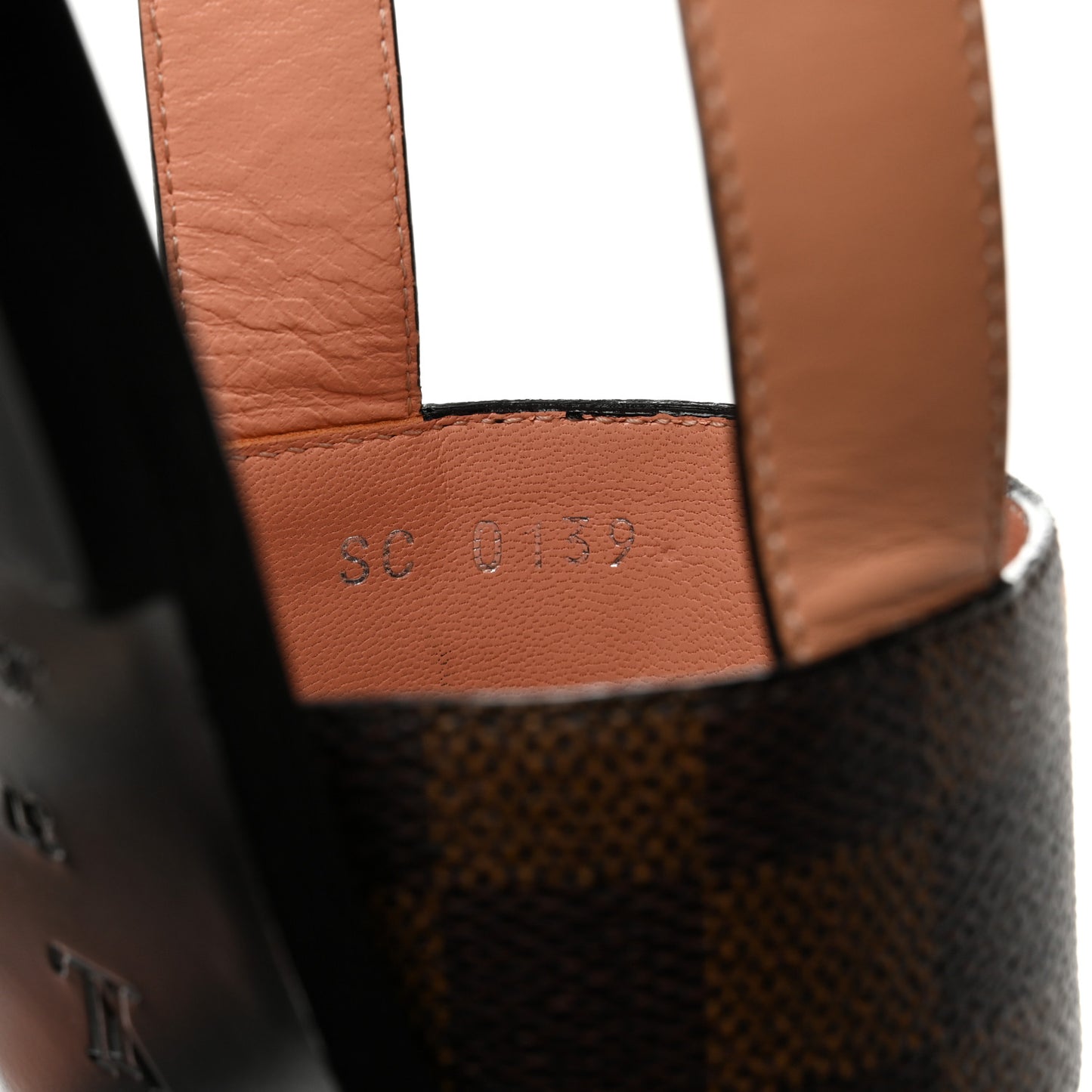 Calfskin Damier Ebene Passenger Flat Sandals 37 Venus Pink
