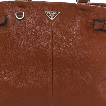 Prada Vitello Daino Buckle Shoulder Bag Tabacco 7 of 10