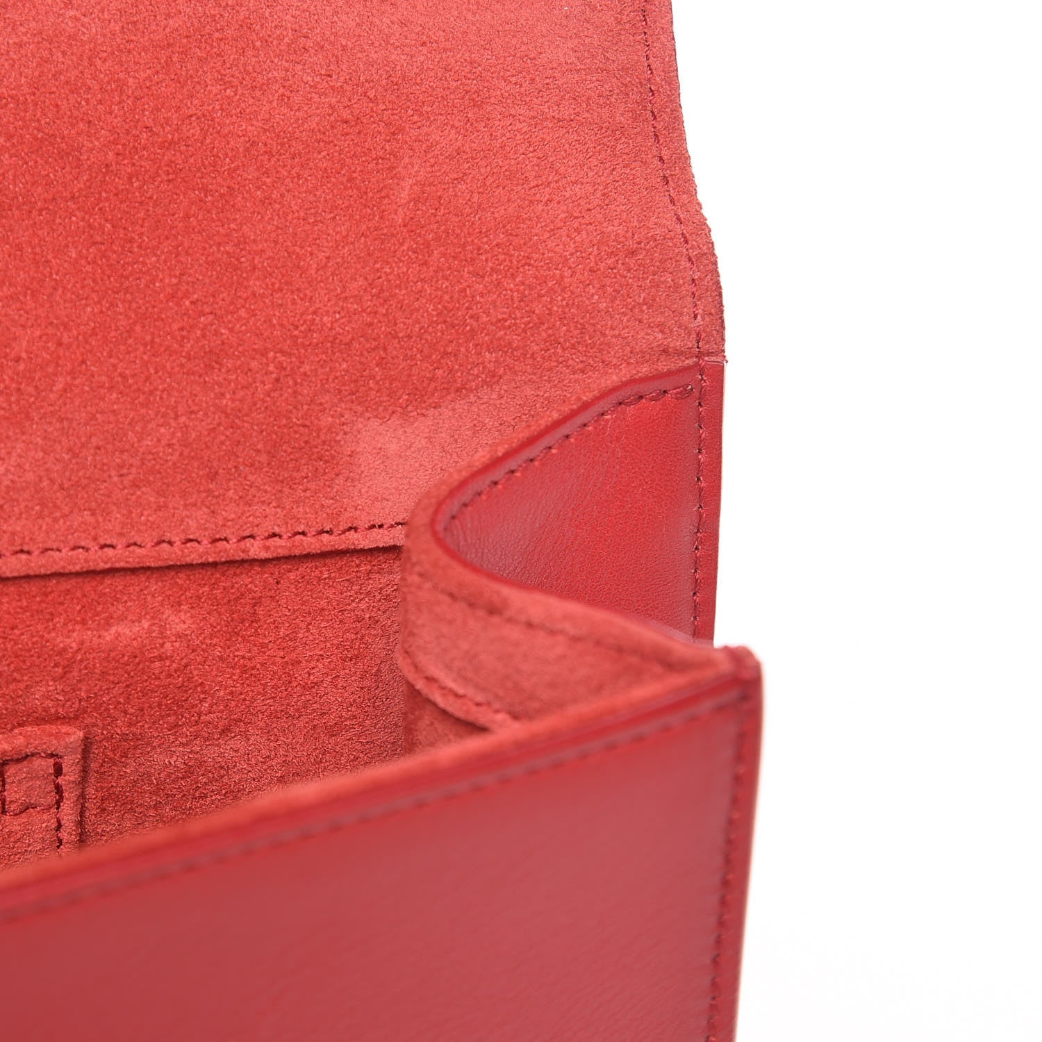 Saint Laurent Calfskin Classic Y Ligne Clutch Red 8 of 17