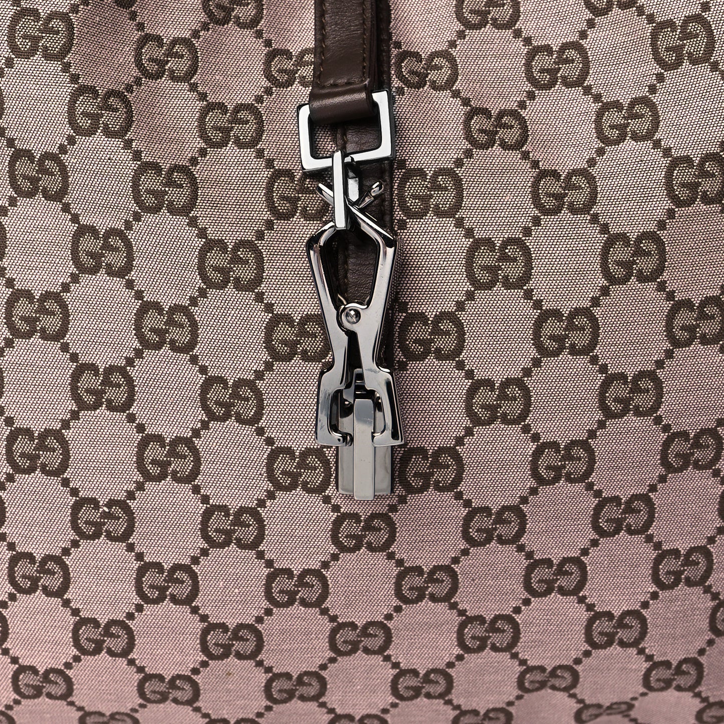 Monogram Lobster Clasp Jackie O Hobo Brown