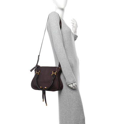 Chloe Calfskin Small Marcie Satchel Deep Violine 2 of 9