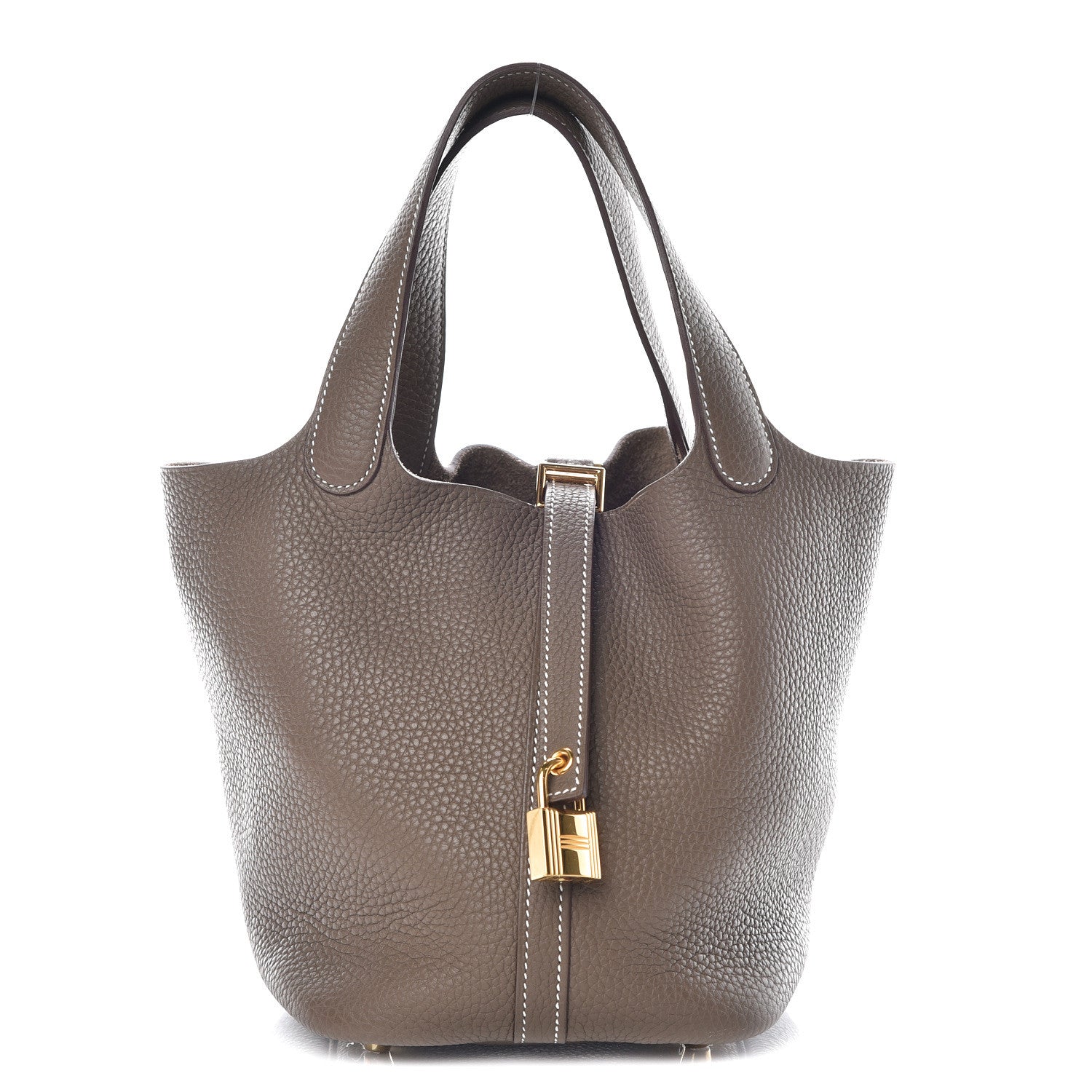 Hermes Taurillon Clemence Picotin Lock 18 PM Etoupe 1 of 10