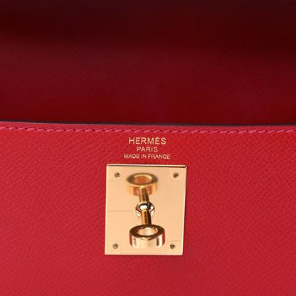 Hermes Epsom Kelly Sellier 28 Rouge Casaque 8 of 12