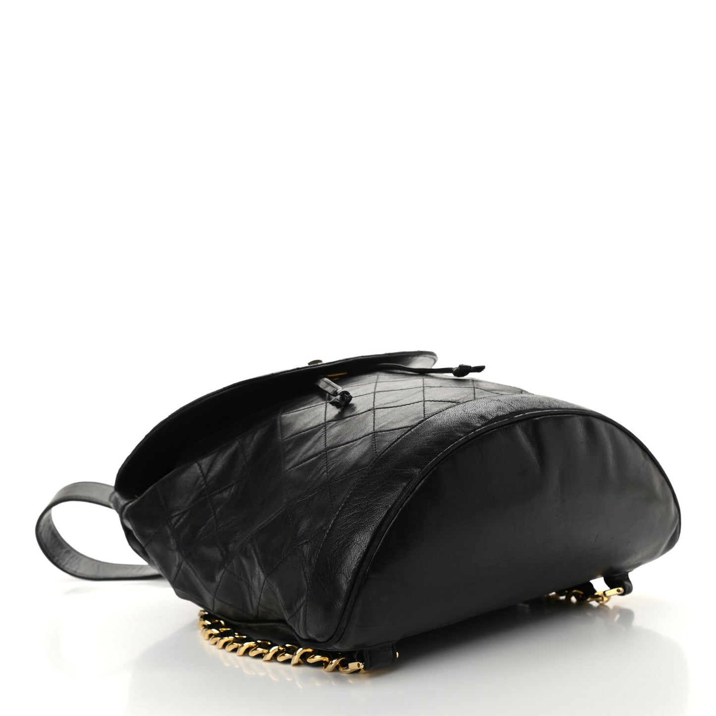 Lambskin Quilted Backpack Black