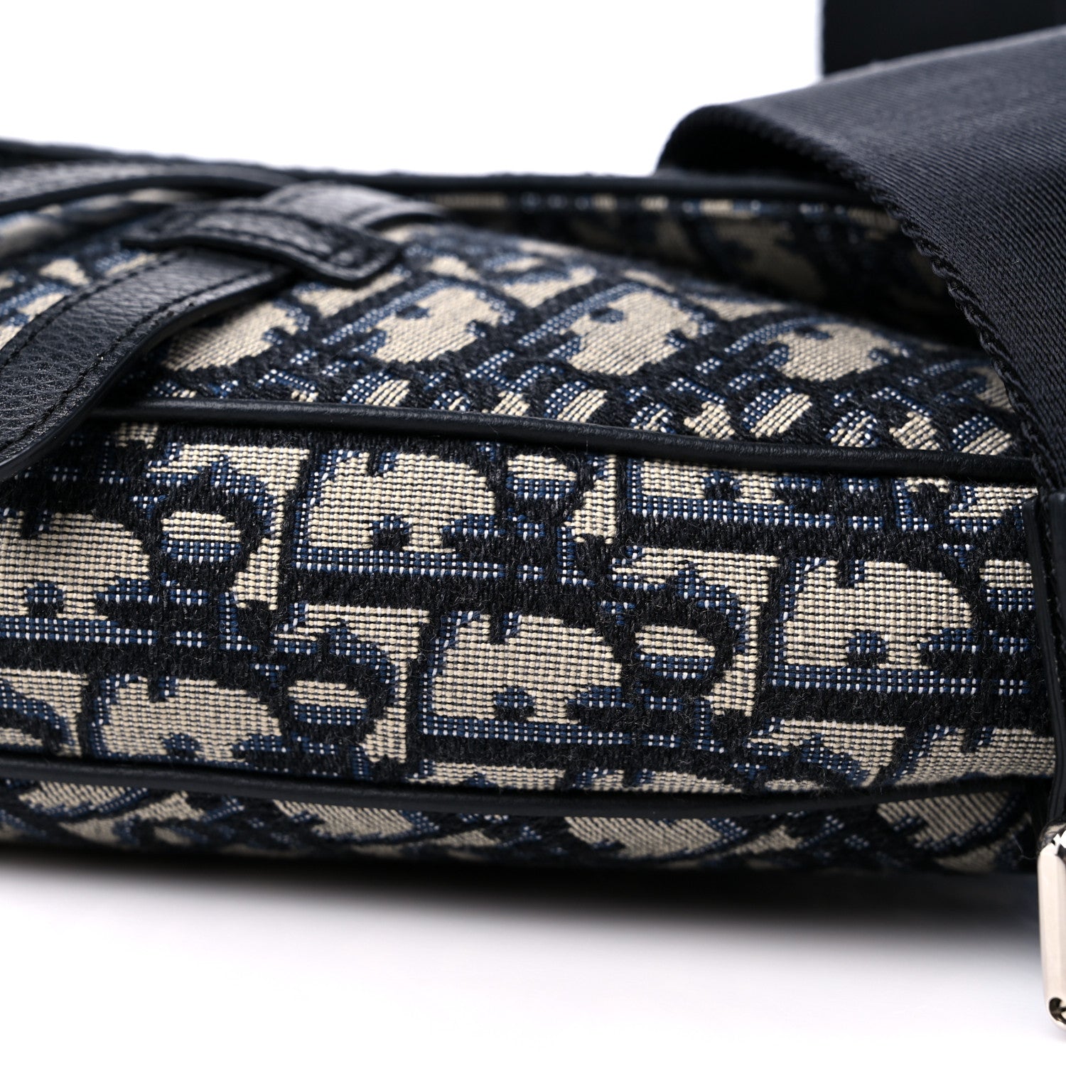 Christian Dior Oblique Mens Saddle Bag Blue 8 of 11