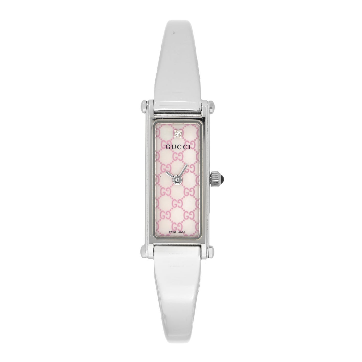Stainless Steel Diamond Pink Mother of Pearl 12mm 1500L Horsebit Quartz Watch