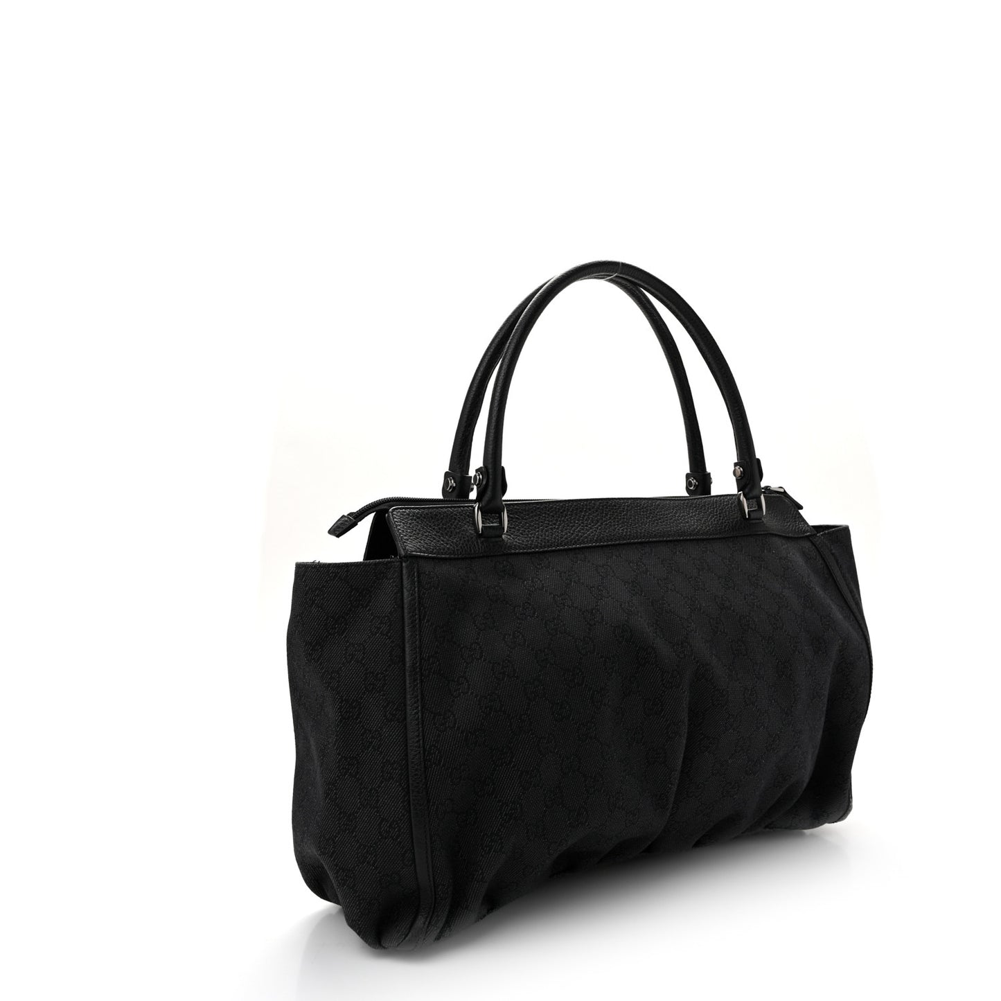 Denim Monogram Large D Ring Tote Black