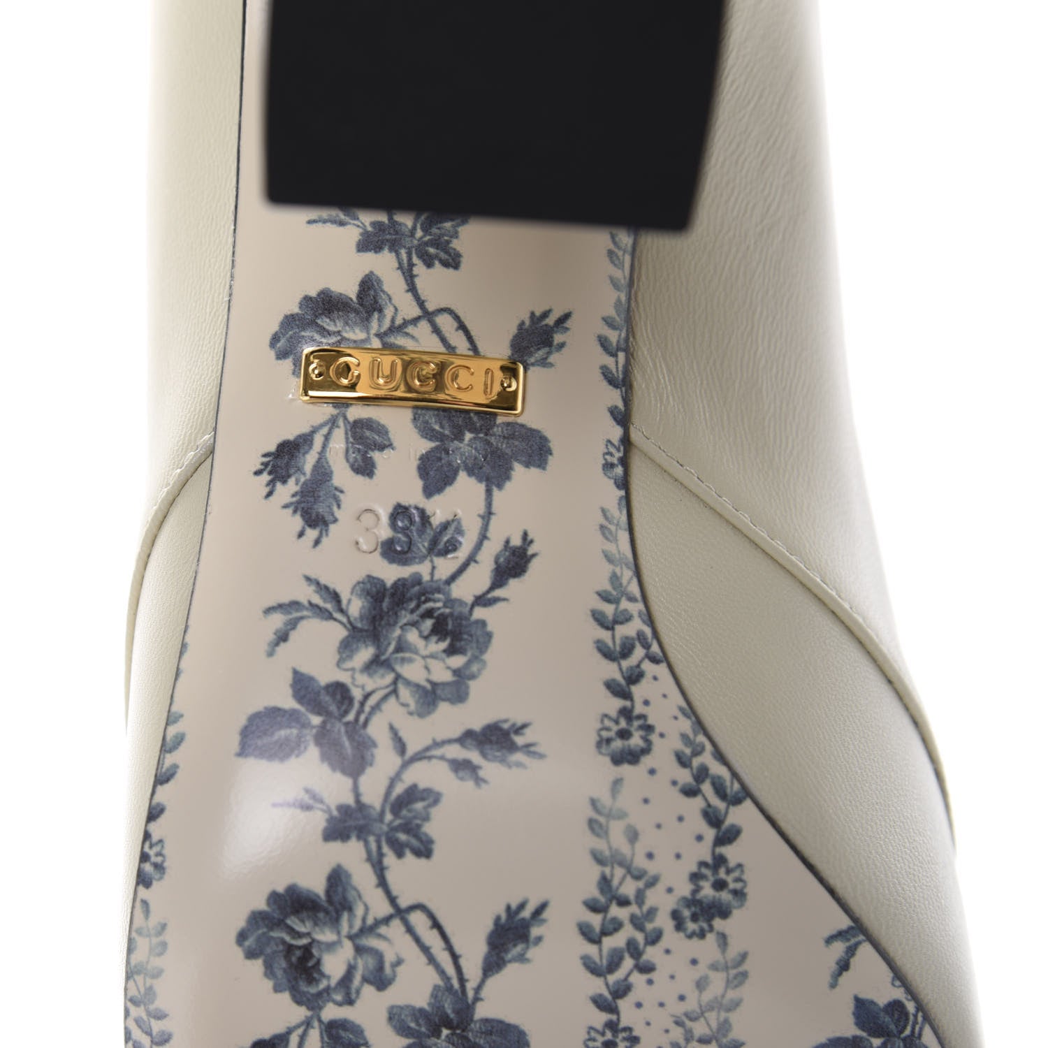 Gucci Malaga Kid GG Victoire 95mm Loafer Pumps 38.5 Vintage White 9 of 10