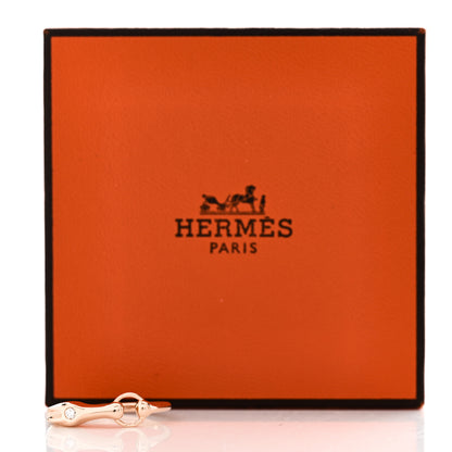 Hermes 18K Rose Gold Diamond TPM Galop Ring 50 5.25 9 of 9