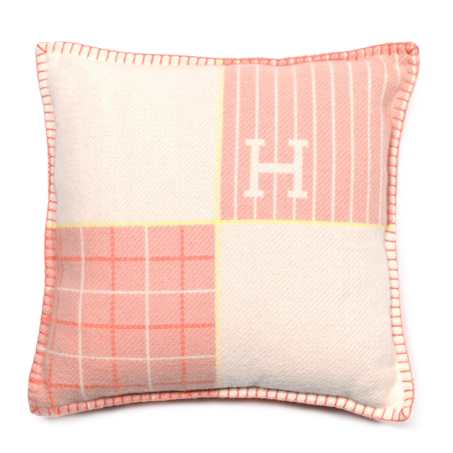 Hermes Wool Cashmere Avalon Cabriole Pillow Melon 1 of 4