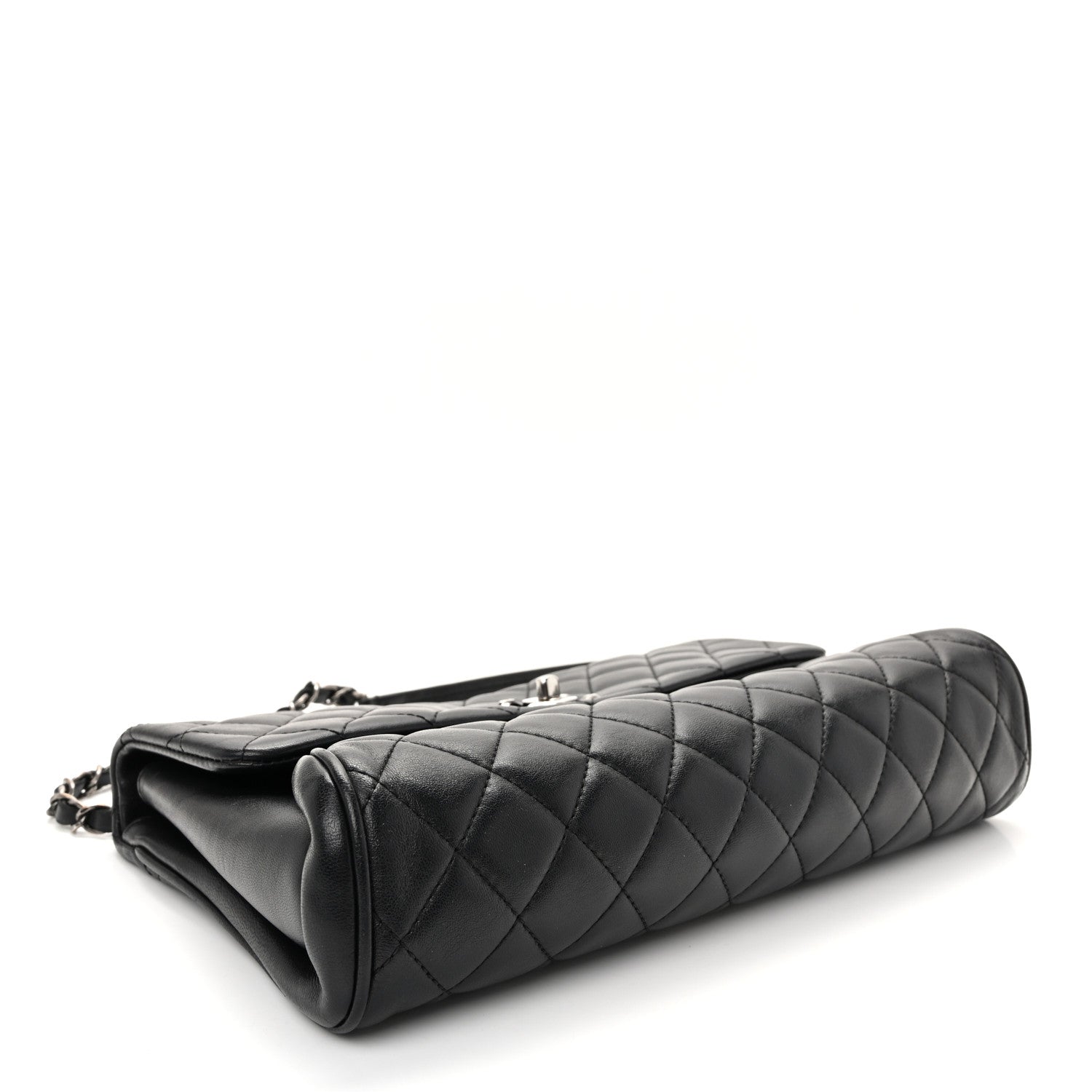 Chanel Calfskin Quilted Fold Up Again Flap Bag Black 4 of 10