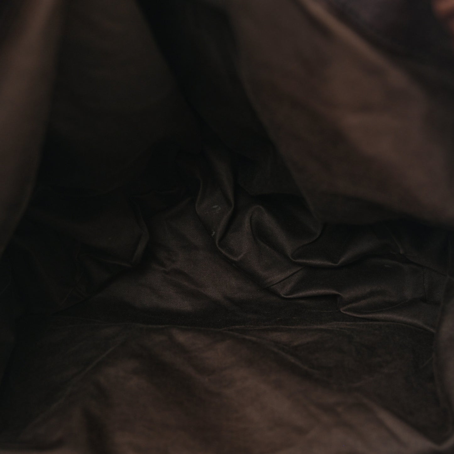Vitello Lux Gathered Tote Brown