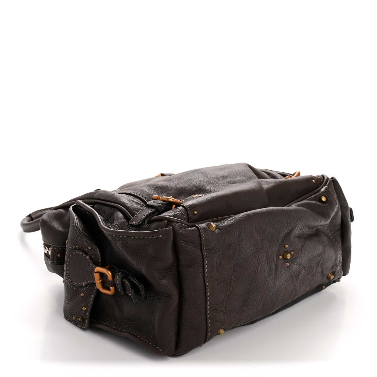 Grained Calfskin Paddington Tote Chocolate