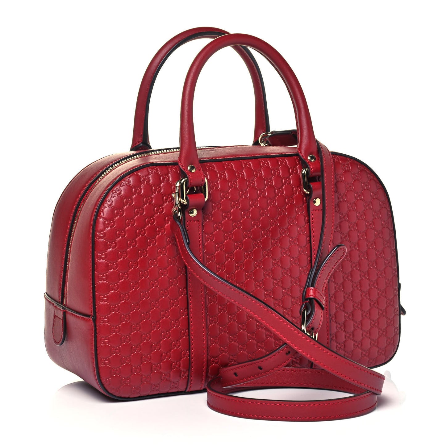 Soft Microguccissima Medium Crossbody Bag Rosso