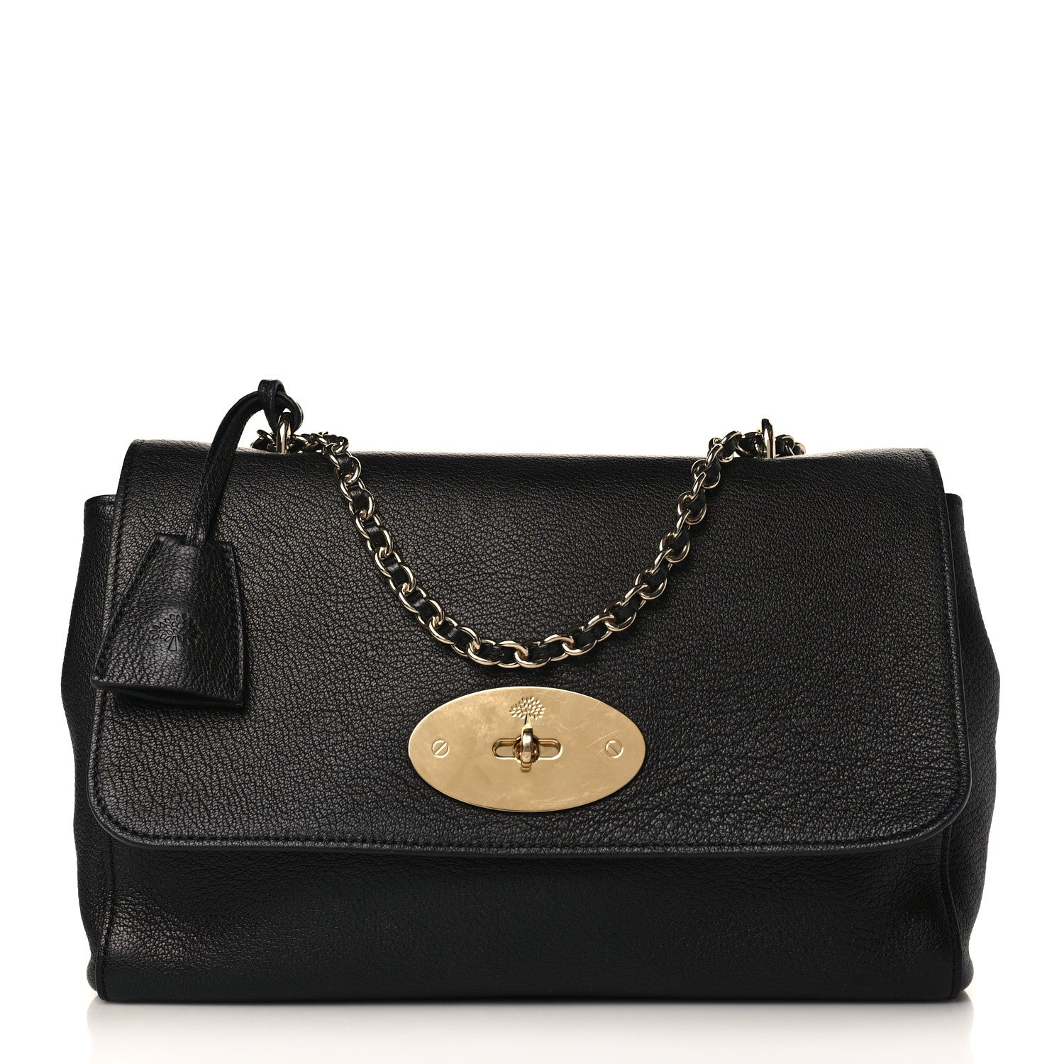 Mulberry Small Classic Grain Calfskin Medium Lily Black 1 of 8