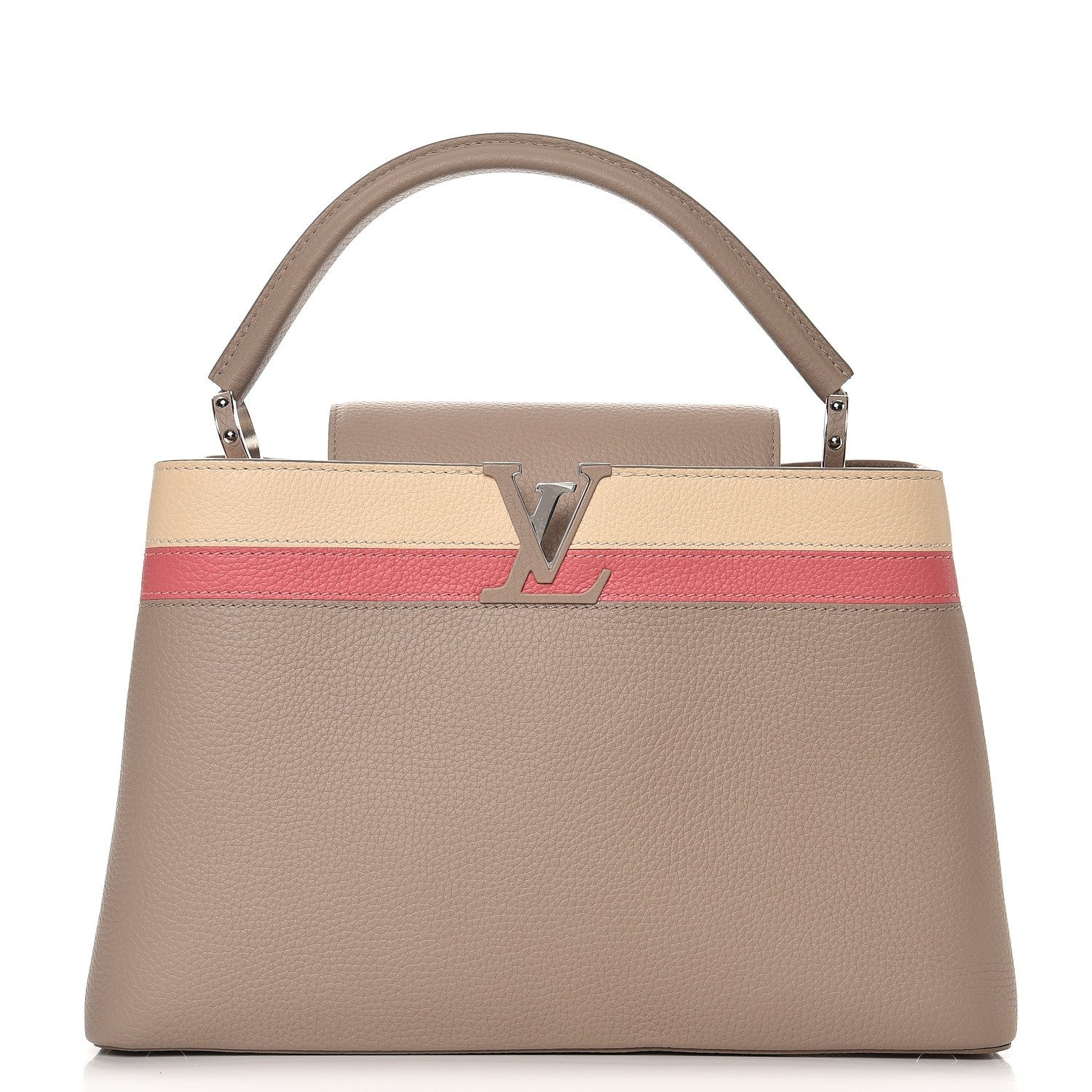 Louis Vuitton Taurillon Capucines MM Galet Coral Pebble 1 of 6