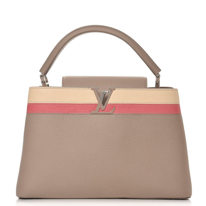 Louis Vuitton Taurillon Capucines MM Galet Coral Pebble 1 of 6