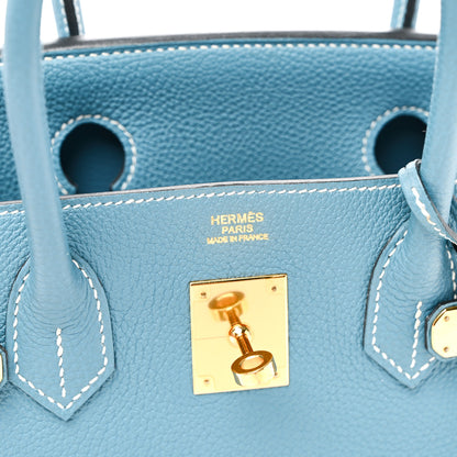 Hermes Togo BIRKIN 30 Blue Jean 6 of 11
