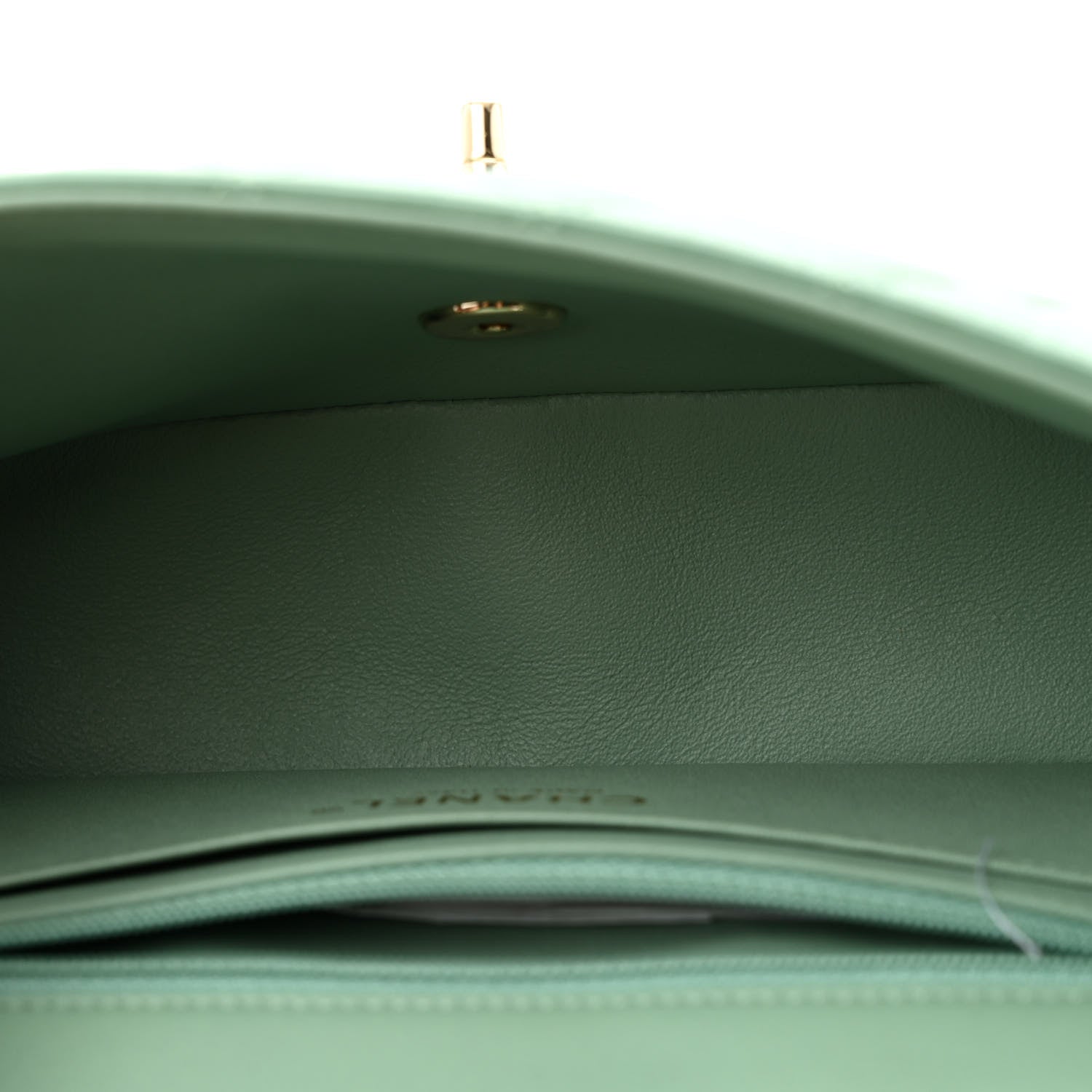Chanel Lambskin Quilted Mini Rectangular Flap Light Green 5 of 10