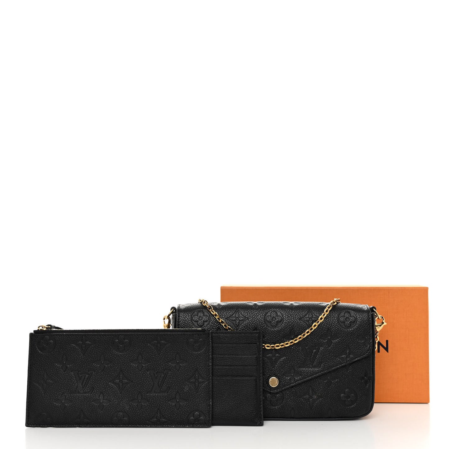 Empreinte Pochette Felicie Chain Wallet Black