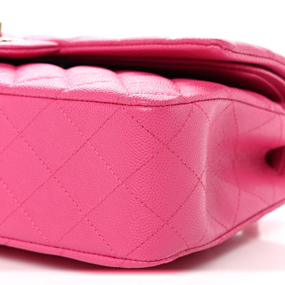 Chanel Caviar Quilted Medium Double Flap Dark Pink 10 of 11