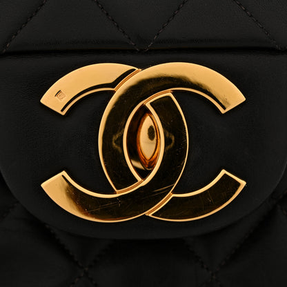 Chanel Lambskin Quilted XL Jumbo Single Flap Black 13 of 14