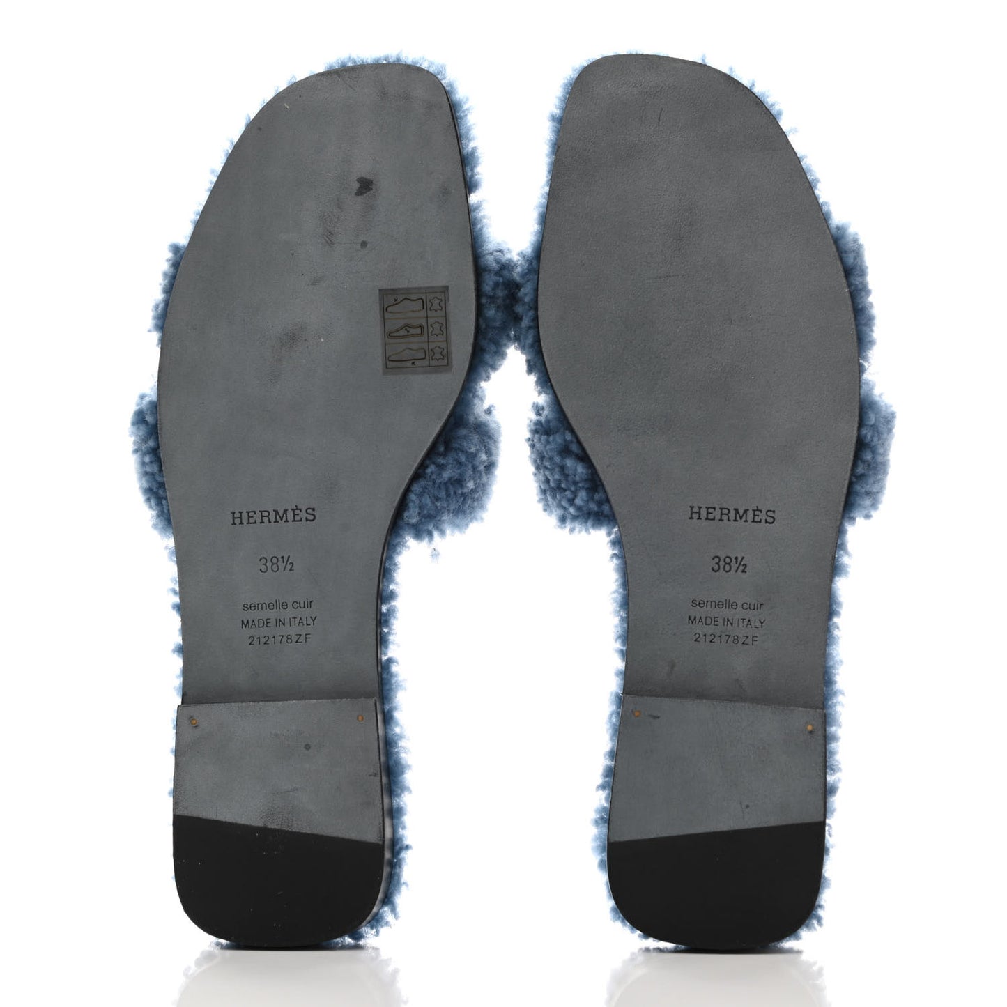 Woolskin Oran Sandals 38.5 Bleu