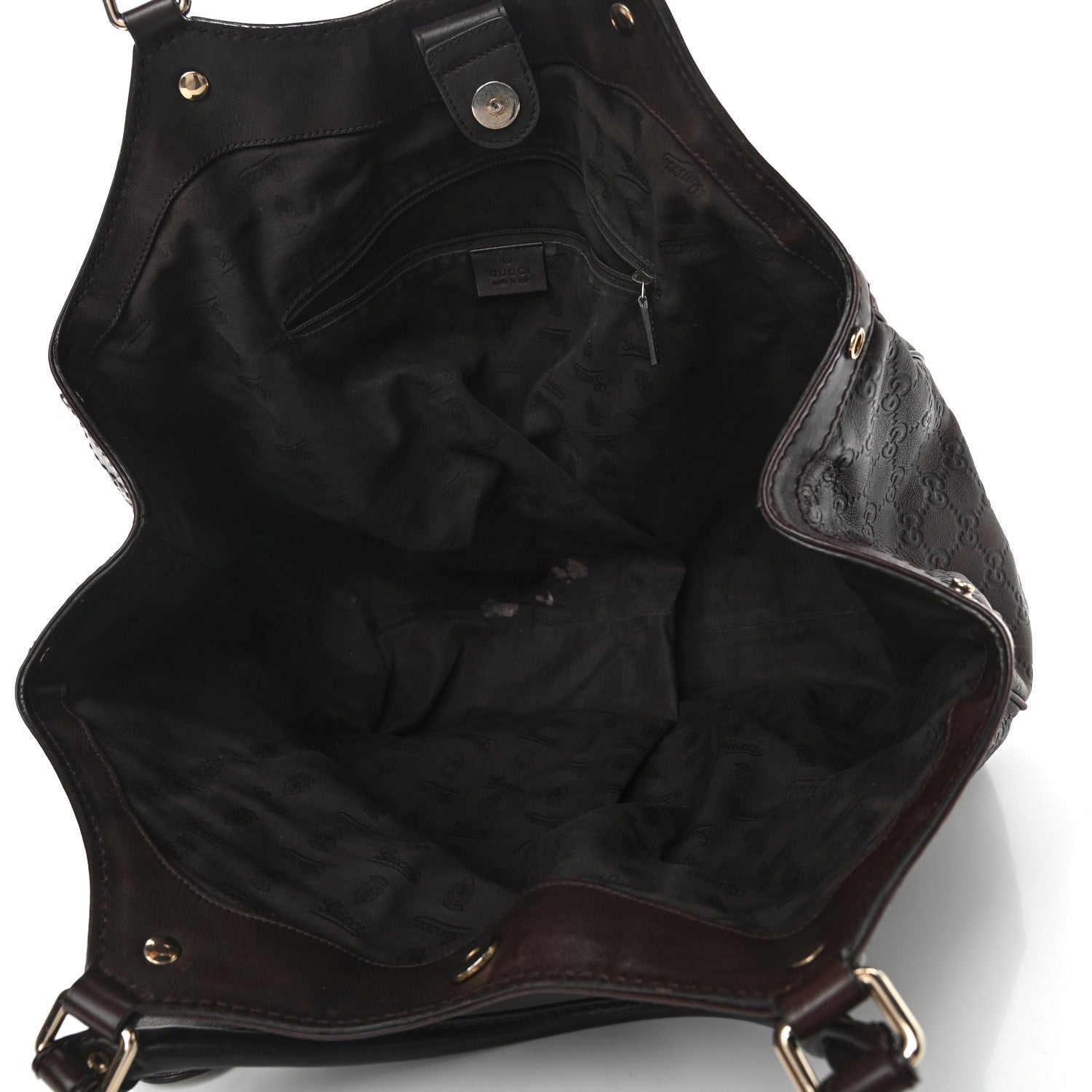 Gucci Guccissima Signature Large Sukey Tote Chocolate 5 of 11