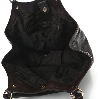 Gucci Guccissima Signature Large Sukey Tote Chocolate 5 of 11