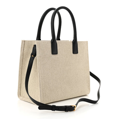 Versace Canvas Calfskin La Medusa Small Tote Bag Beige 3 of 9