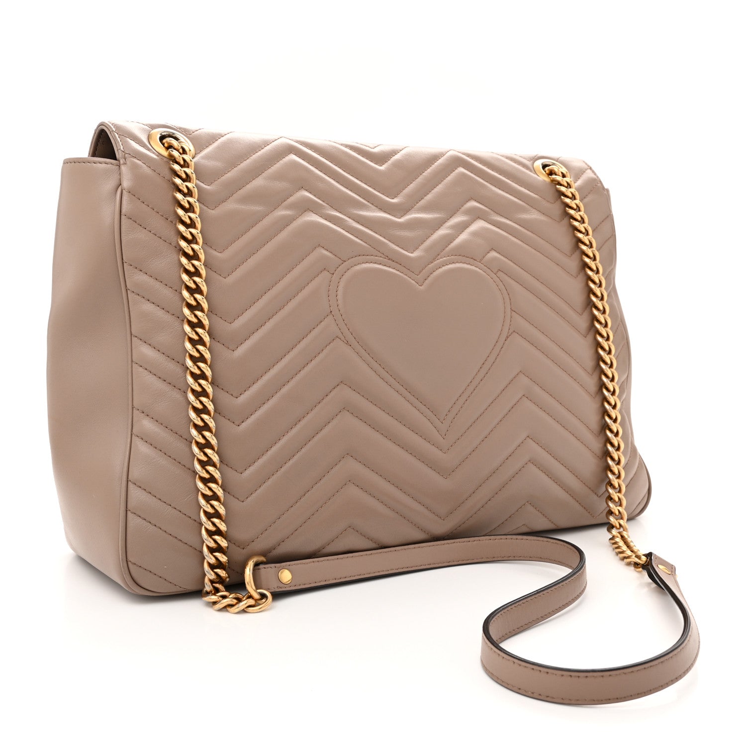 Gucci Calfskin Matelasse Large GG Marmont Shoulder Bag Porcelain Rose 3 of 15