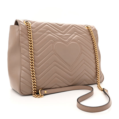 Gucci Calfskin Matelasse Large GG Marmont Shoulder Bag Porcelain Rose 3 of 15