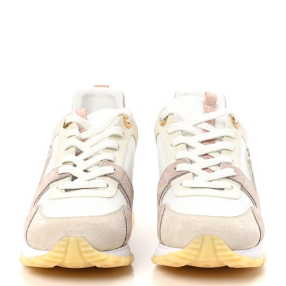 Louis Vuitton Suede Mesh Run Away Sneakers 38 White Grey 2 of 8