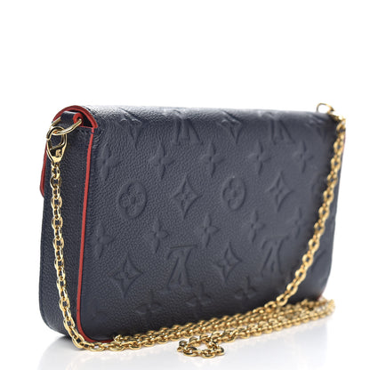 Louis Vuitton Empreinte Pochette Felicie Chain Wallet Marine Rouge 4 of 11