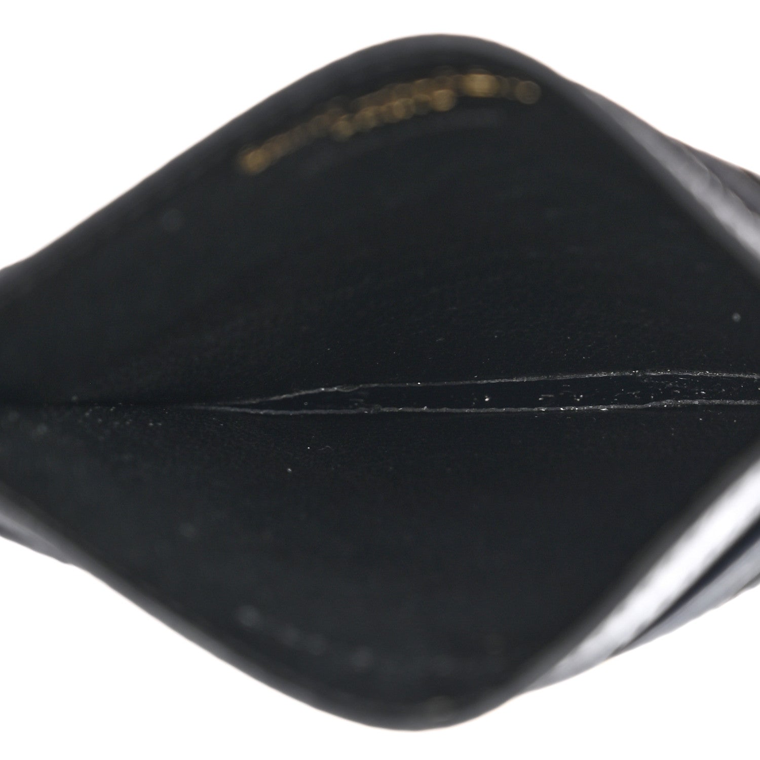 Saint Laurent Grain De Poudre Matelasse Chevron Monogram Credit Card Case Deep Marine 5 of 8