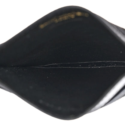 Saint Laurent Grain De Poudre Matelasse Chevron Monogram Credit Card Case Deep Marine 5 of 8