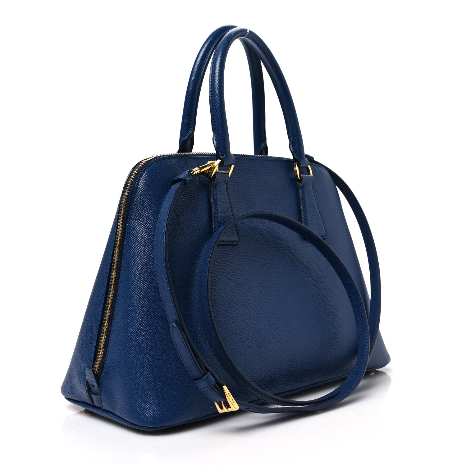 Prada Saffiano Lux Medium Promenade Tote Bluette 3 of 8