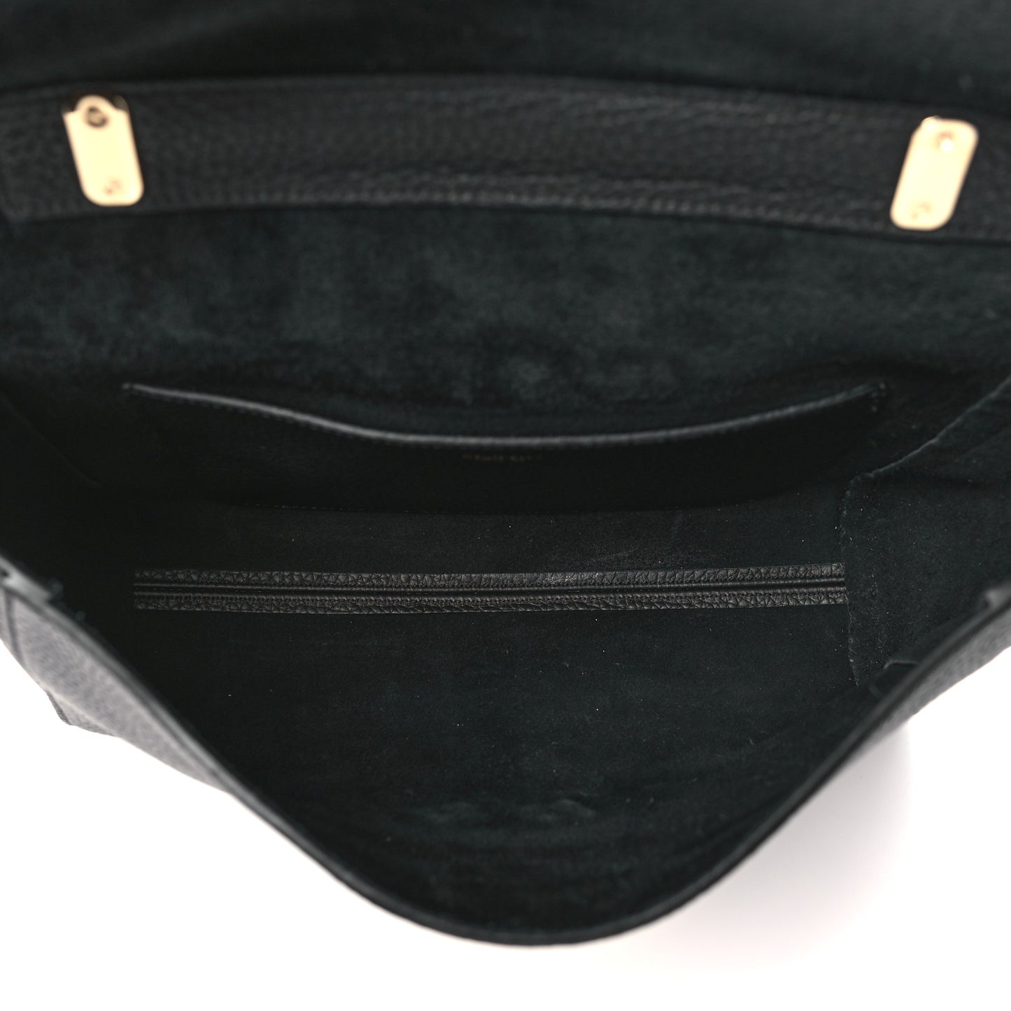 Small Classic Grain Calfskin Medium Lily Black