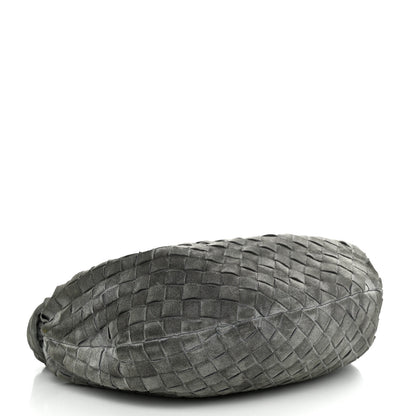 Bottega Veneta Suede Calfskin Intrecciato Teen Jodie Hobo Thunder 4 of 12