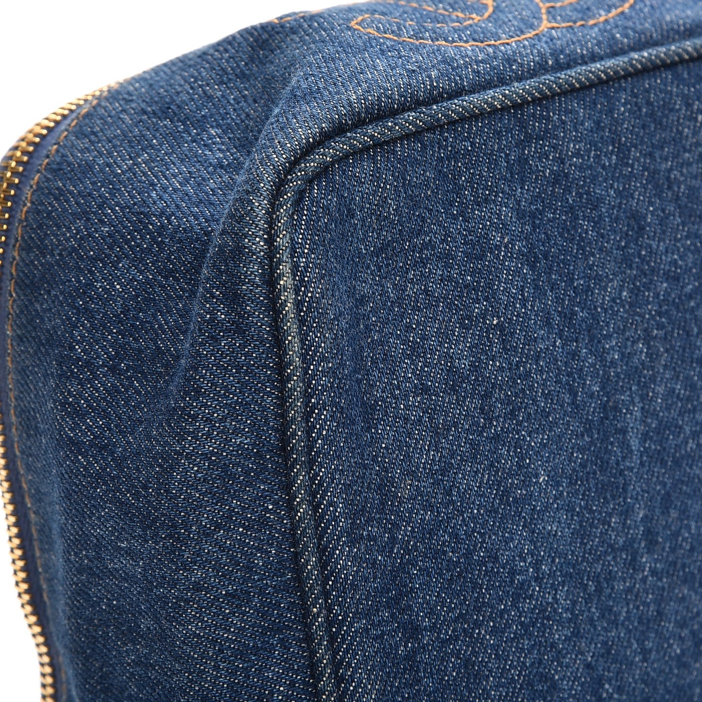 Denim Vanity Cosmetic Case Blue