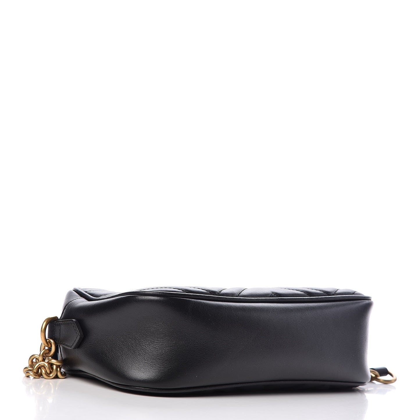 Calfskin Matelasse Small GG Marmont Chain Shoulder Bag Black