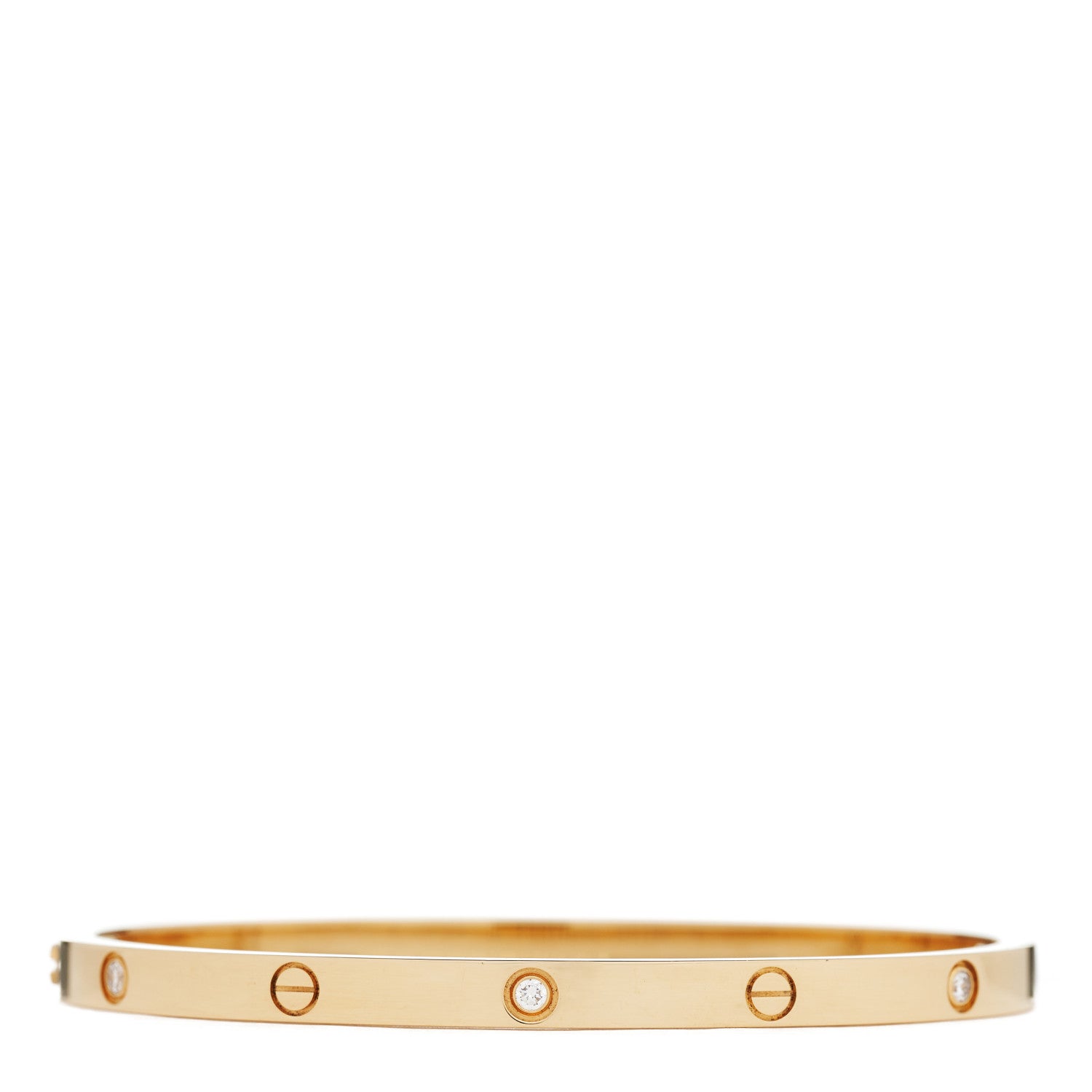 Cartier 18K Yellow Gold 6 Diamond Small LOVE Bracelet 15 2 of 4