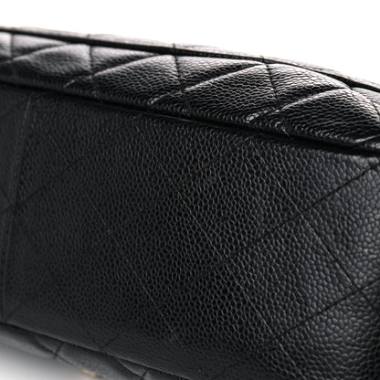 Chanel Caviar Quilted Jumbo Single Flap Black 16 of 19