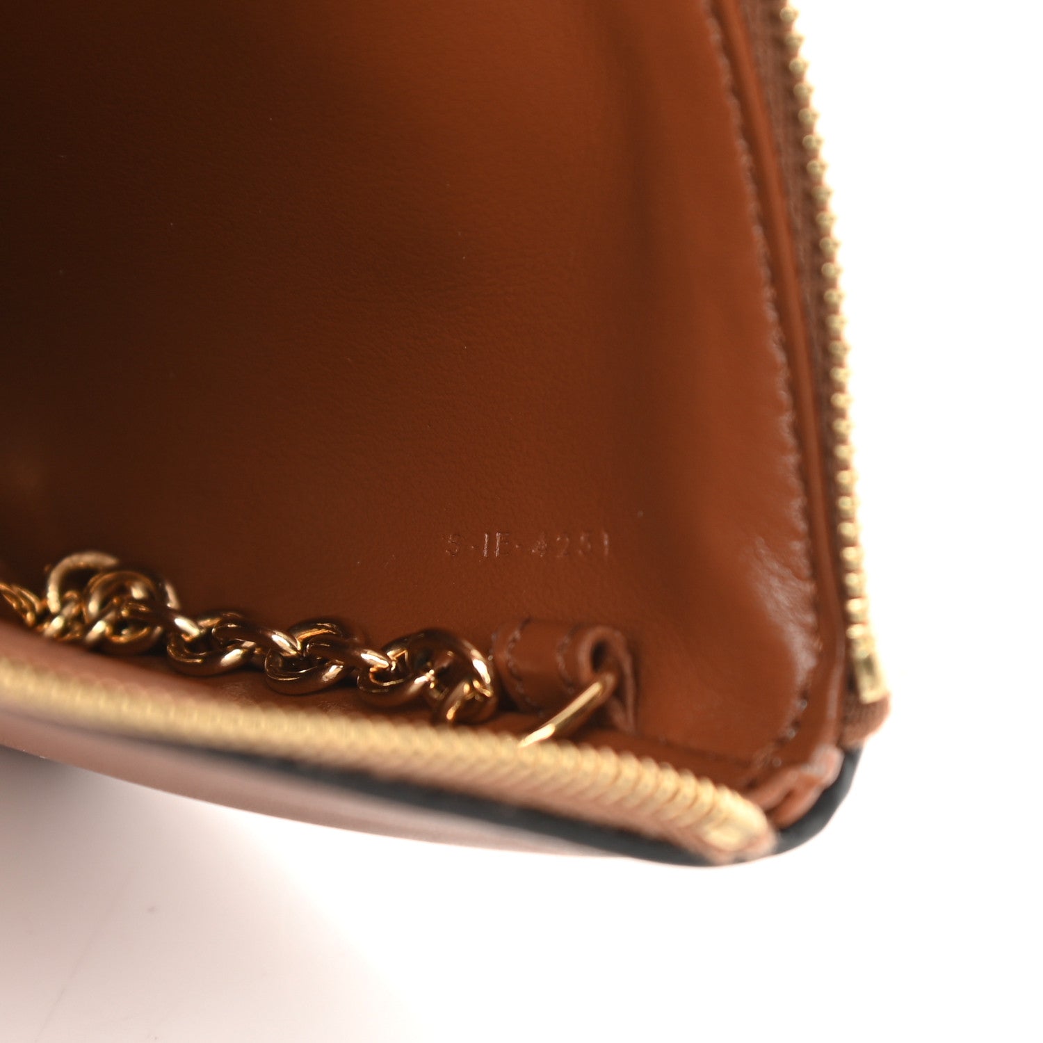 Celine Smooth Calfskin Cuir Triomphe Coin and Card Pouch With Hook Tan 8 of 11