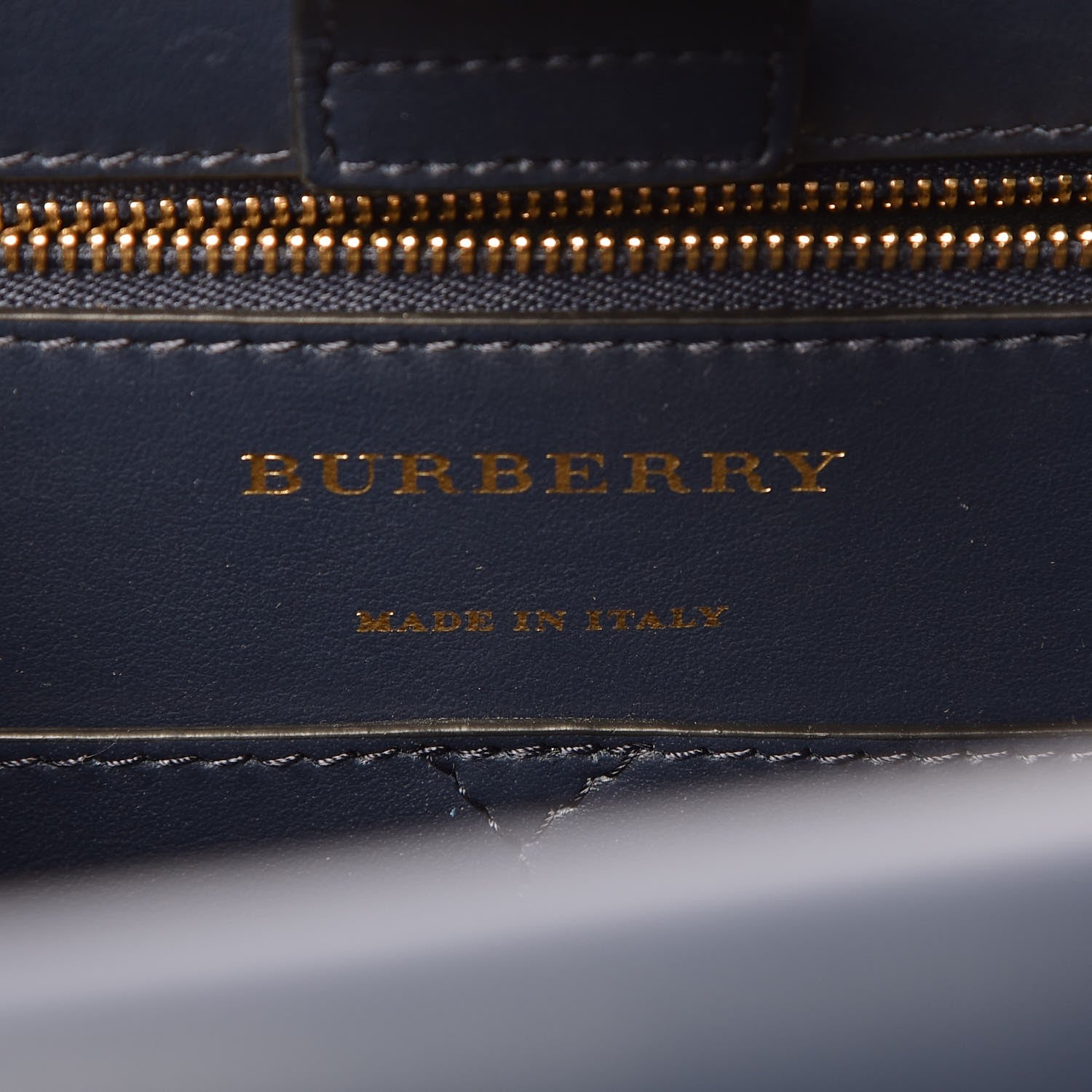 Burberry Smooth Bonded Calfskin Large Saddle Tote Blue Carbon 7 of 7