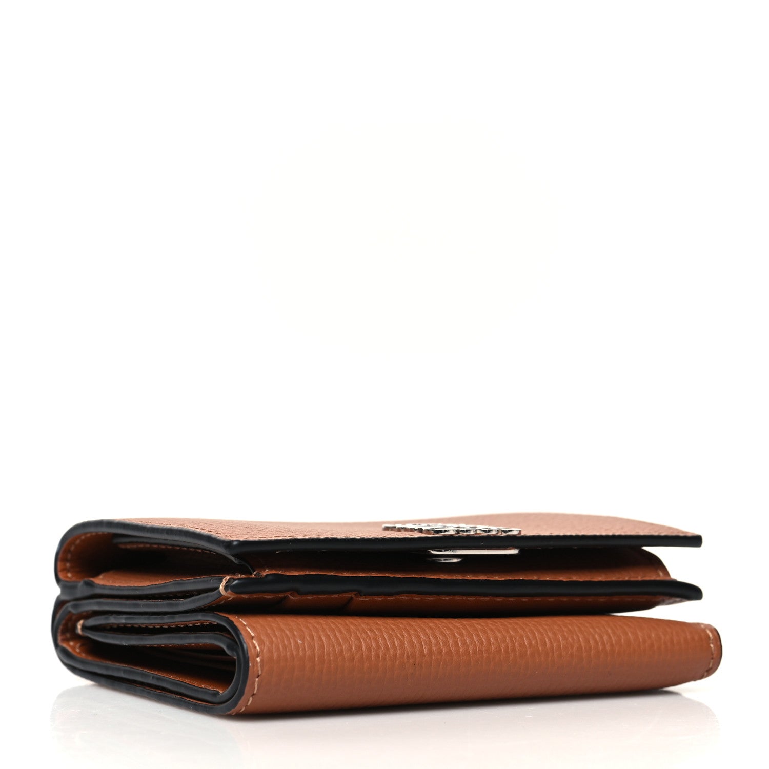 Loewe Grained Calfskin Anagram Trifold Wallet Tan 4 of 11